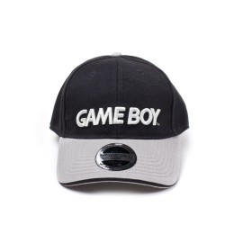 Game Boy Logo Curved Bill Baseball Cap (Black/Grey)